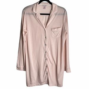 Victoria's Secret Long Sleeve Nightshirt Soft Pink